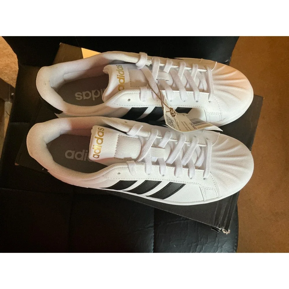 Adidas StreetTalk Mens Sneakers White Black Gold JP8282 Low Top Shoes